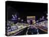 Champs Elysees and Arc de Triomphe, Paris, France-Bill Bachmann-Stretched Canvas