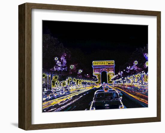 Champs Elysees and Arc de Triomphe, Paris, France-Bill Bachmann-Framed Photographic Print