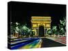 Champs Elysees and Arc de Triomphe, Paris, France-Bill Bachmann-Stretched Canvas