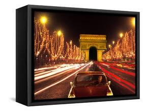 Champs Elysees and Arc de Triomphe, Paris, France-Bill Bachmann-Framed Stretched Canvas