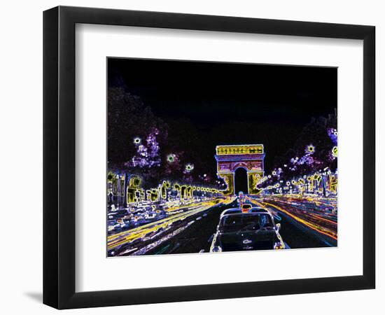 Champs Elysees and Arc de Triomphe, Paris, France-Bill Bachmann-Framed Photographic Print