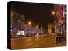 Champs Elysees at Christmas Time, Paris, France, Europe-Marco Cristofori-Stretched Canvas