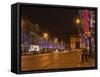 Champs Elysees at Christmas Time, Paris, France, Europe-Marco Cristofori-Framed Stretched Canvas