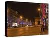 Champs Elysees at Christmas Time, Paris, France, Europe-Marco Cristofori-Stretched Canvas