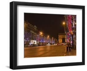 Champs Elysees at Christmas Time, Paris, France, Europe-Marco Cristofori-Framed Photographic Print