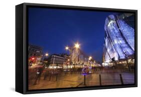 Champs Elysees at Christmas-Sebastien Lory-Framed Stretched Canvas