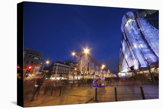 Champs Elysees at Christmas-Sebastien Lory-Stretched Canvas