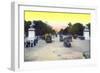 Champs-Elysees, from 'Souvenirs De Paris - Monuments Vues En Couleurs'-null-Framed Giclee Print