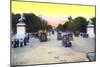 Champs-Elysees, from 'Souvenirs De Paris - Monuments Vues En Couleurs'-null-Mounted Giclee Print