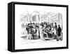 Champs Elysees Open Air Concert, C.1800-null-Framed Stretched Canvas