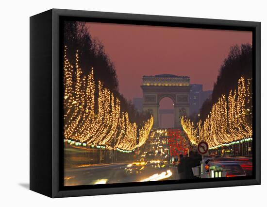 Champs Elysees, Paris, France-Jon Arnold-Framed Stretched Canvas