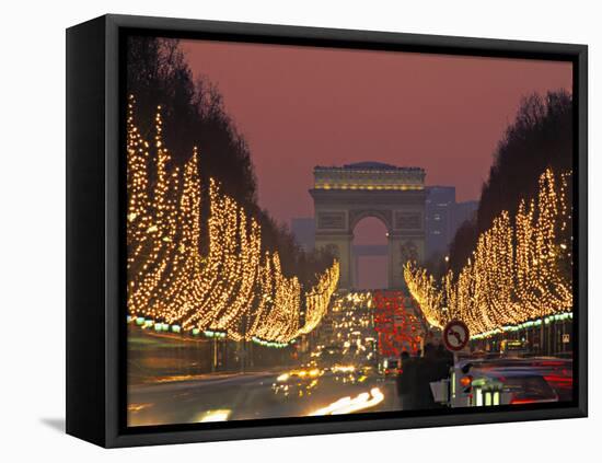 Champs Elysees, Paris, France-Jon Arnold-Framed Stretched Canvas