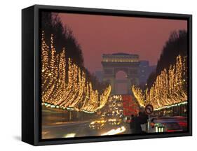 Champs Elysees, Paris, France-Jon Arnold-Framed Stretched Canvas