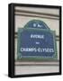Champs-Elysees (Sign) Art Poster Print-null-Framed Poster