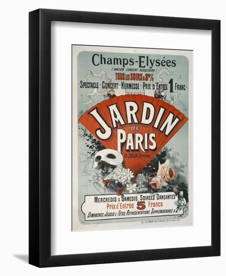 Champs-Elysees,Tous Les Soirs a 8H 1/2, Jardin de Paris-Jules Chéret-Framed Giclee Print