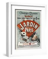 Champs-Elysees,Tous Les Soirs a 8H 1/2, Jardin de Paris-Jules Chéret-Framed Giclee Print