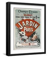 Champs-Elysees,Tous Les Soirs a 8H 1/2, Jardin de Paris-Jules Chéret-Framed Giclee Print