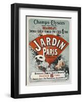 Champs-Elysees,Tous Les Soirs a 8H 1/2, Jardin de Paris-Jules Chéret-Framed Premium Giclee Print