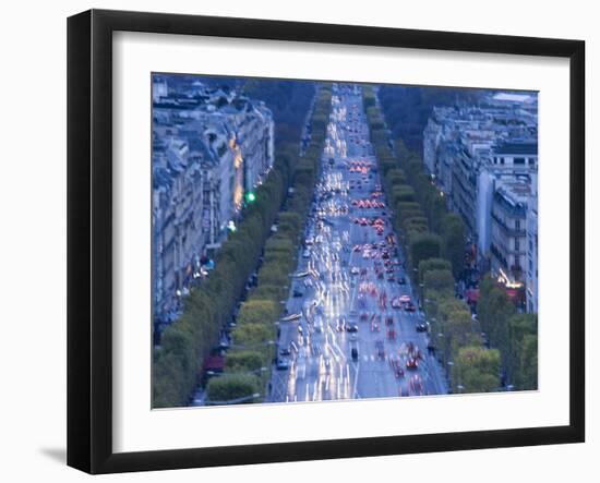 Champs Elysees View from the Arc De Triomphe, Paris, France-Walter Bibikow-Framed Photographic Print