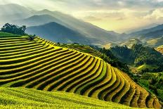 Panoramic View of a Man Watching Sunset in the Most Beautiful Time-Chan Srithaweeporn-Photographic Print