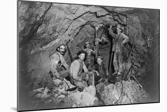 Chance Mine Lead Mining in Coeur d'Alene, ID Photograph - Coeur d'Alene, ID-Lantern Press-Mounted Art Print