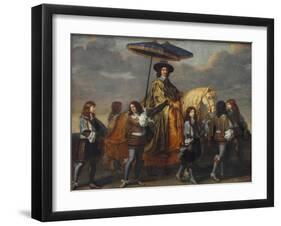 Chancellor Séguier at the Entry of Louis XIV into Paris, 1660-Charles Le Brun-Framed Giclee Print