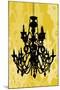 Chandelier 1 Yellow-Sharyn Sowell-Mounted Giclee Print