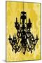 Chandelier 1 Yellow-Sharyn Sowell-Mounted Giclee Print