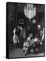 Chandelier in Guy De Rothschild's Castle De Ferrieres-Loomis Dean-Framed Stretched Canvas