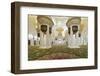 Chandelier in Prayer Hall, Sheikh Zayed Bin Sultan Al Nahyan Moschee, Al Maqtaa-Axel Schmies-Framed Photographic Print