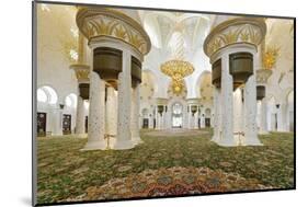 Chandelier in Prayer Hall, Sheikh Zayed Bin Sultan Al Nahyan Moschee, Al Maqtaa-Axel Schmies-Mounted Photographic Print