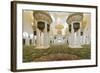 Chandelier in Prayer Hall, Sheikh Zayed Bin Sultan Al Nahyan Moschee, Al Maqtaa-Axel Schmies-Framed Photographic Print