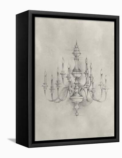 Chandelier Schematic I-Ethan Harper-Framed Stretched Canvas