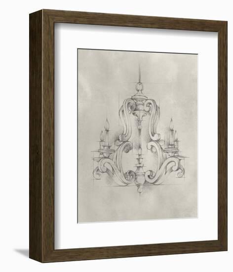 Chandelier Schematic II-Ethan Harper-Framed Art Print