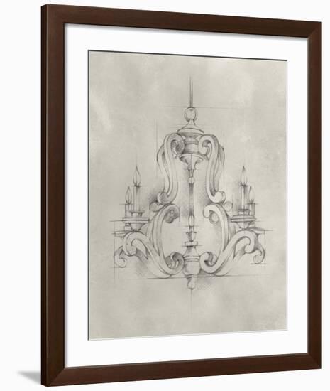 Chandelier Schematic II-Ethan Harper-Framed Art Print