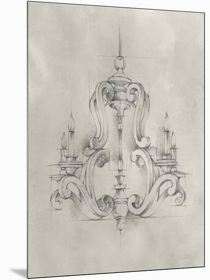 Chandelier Schematic II-Ethan Harper-Mounted Art Print