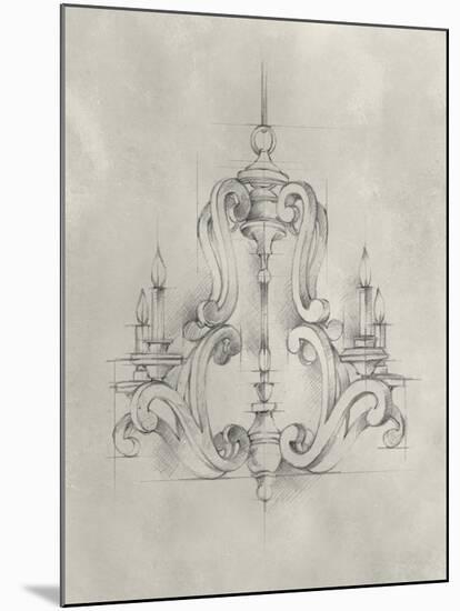 Chandelier Schematic II-Ethan Harper-Mounted Art Print