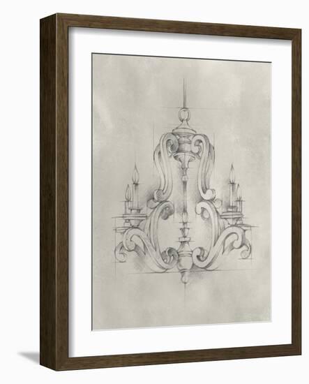 Chandelier Schematic II-Ethan Harper-Framed Art Print