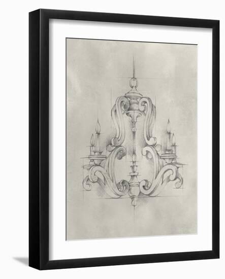 Chandelier Schematic II-Ethan Harper-Framed Art Print