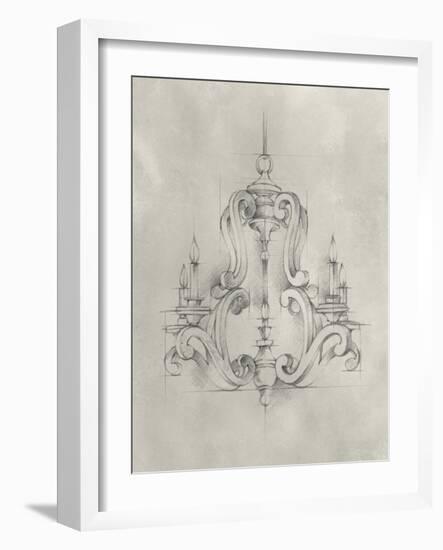 Chandelier Schematic II-Ethan Harper-Framed Art Print