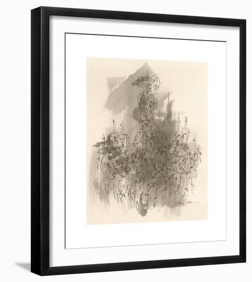 Chandelier Sepia-Amy Dixon-Framed Giclee Print