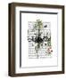 Chandelier with Vines and Butterflies-Fab Funky-Framed Art Print