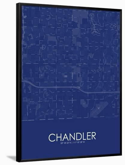 Chandler, United States of America Blue Map-null-Framed Poster