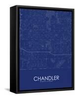 Chandler, United States of America Blue Map-null-Framed Stretched Canvas