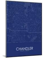 Chandler, United States of America Blue Map-null-Mounted Poster