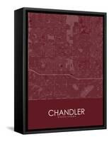 Chandler, United States of America Red Map-null-Framed Stretched Canvas