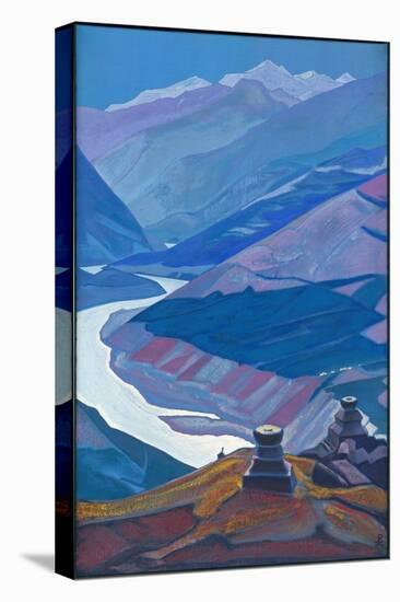 Chandra-Bhaga (Path to Triloknath), 1932 (Tempera on Canvas)-Nicholas Roerich-Stretched Canvas