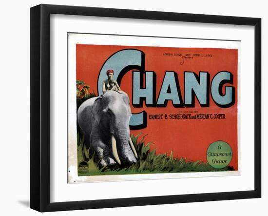 Chang, (aka Chang: a Drama of the Wilderness), Kru, Nah, 1927-null-Framed Art Print