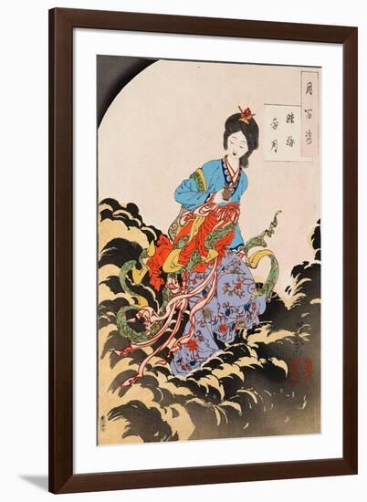 Chang E Flees to the Moon, One Hundred Aspects of the Moon-Yoshitoshi Tsukioka-Framed Giclee Print