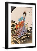 Chang E Flees to the Moon, One Hundred Aspects of the Moon-Yoshitoshi Tsukioka-Framed Giclee Print